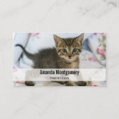 Niedlich Tabby Kitten sieht überraschend aus Visitenkarte (Vorderseite)