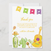 Niedlich Taco 'Bout Cactus Limon Guitar Baby Dusch Dankeskarte (Vorderseite)