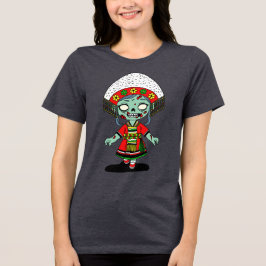Niedlich taiwanesisch Zombie Tri-Blend Shirt