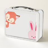 Niedlich Talking Fox and Bunny ID457 Metall Lunch Box (Rückseite)