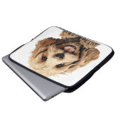 NIEDLICH TAN COCKAPOO PUPPY HUND LAPTOPSCHUTZHÜLLE (Vorne Knopf)