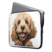 NIEDLICH TAN COCKAPOO PUPPY HUND LAPTOPSCHUTZHÜLLE (Vorderseite Links)