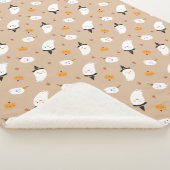 Niedlich Tan Ghost und Pumpkin Sherpa Blanket Sherpadecke (3/4)