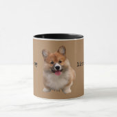 Niedlich Tan Welsh Corgi Tasse (Zentrum)