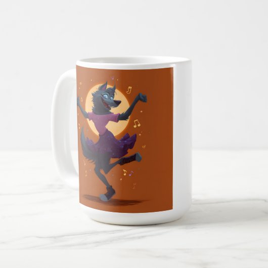 Niedlich Tancing Werewolf Kaffeetasse (Vorderseite Links)