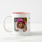Niedlich Tante 2 Foto Rosa Moderne Zweifarbige Tasse (Links)
