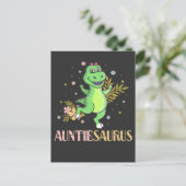 Niedlich Tante Dinosaur Florist Tuntie Postkarte (Stehend Vorderseite)