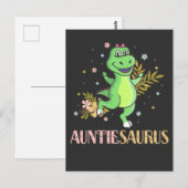 Niedlich Tante Dinosaur Florist Tuntie Postkarte (Vorne/Hinten)