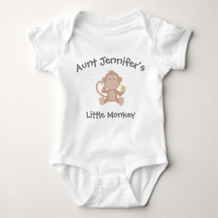 Niedlich Tante Newborn Niece Nephew Monkey Cartoon Baby Strampler