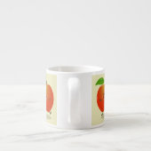 Niedlich tanzende Apfel-Cartoon-Abbildung Espressotasse (Rückseite)