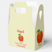 Niedlich tanzende Apfel-Cartoon-Abbildung Geschenkschachtel (Geöffnet)