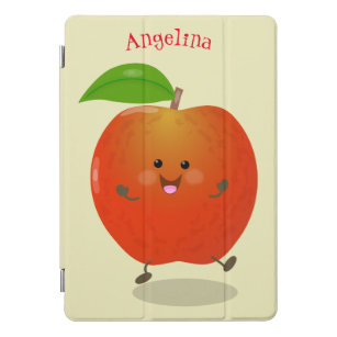 Niedlich tanzende Apfel-Cartoon-Abbildung iPad Pro Cover