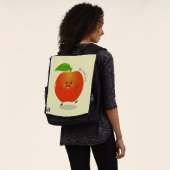 Niedlich tanzende Apfel-Cartoon-Abbildung Rucksack (Ausgewaschen)