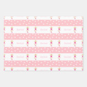 Niedlich tanzende Ballerinas Geschenkpapier Set (Vorderseite)