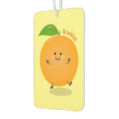 Niedlich tanzende Orangenzitrusfrüchte Autolufterfrischer (Links)