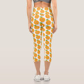 Niedlich tanzende Orangenzitrusfrüchte Capri Leggings (Rückseite)