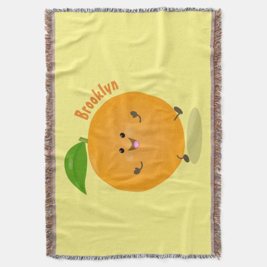 Niedlich tanzende Orangenzitrusfrüchte Decke (Vorderseite Vertikal)