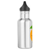 Niedlich tanzende Orangenzitrusfrüchte Edelstahlflasche (Links)