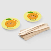 Niedlich tanzende Orangenzitrusfrüchte Fächer (Non-assembled)