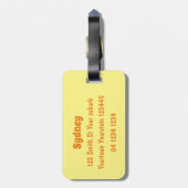 Niedlich tanzende Orangenzitrusfrüchte Gepäckanhänger (Rückseite vertikal)