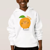 Niedlich tanzende Orangenzitrusfrüchte Hoodie (Vorderseite)