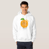 Niedlich tanzende Orangenzitrusfrüchte Hoodie (Vorne ganz)