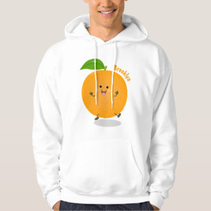 Niedlich tanzende Orangenzitrusfrüchte Hoodie