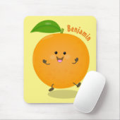Niedlich tanzende Orangenzitrusfrüchte Mousepad (Mit Mouse)