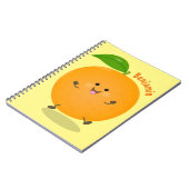 Niedlich tanzende Orangenzitrusfrüchte Notizblock (Linke Seite)