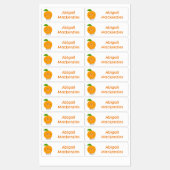 Niedlich tanzende Orangenzitrusfrüchte personalisi Etiketten (Blatt)