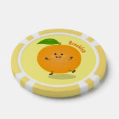 Niedlich tanzende Orangenzitrusfrüchte Pokerchips (Einzeln)