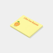 Niedlich tanzende Orangenzitrusfrüchte Post-it Klebezettel (angewinkelt)