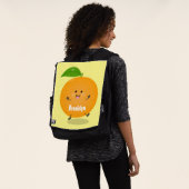Niedlich tanzende Orangenzitrusfrüchte Rucksack (Ausgewaschen)