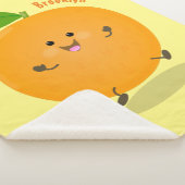 Niedlich tanzende Orangenzitrusfrüchte Sherpadecke (3/4)