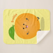 Niedlich tanzende Orangenzitrusfrüchte Sherpadecke (Vorderseite (Horizontal))