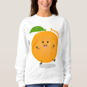 Niedlich tanzende Orangenzitrusfrüchte Sweatshirt