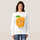 Niedlich tanzende Orangenzitrusfrüchte Sweatshirt (Vorne ganz)