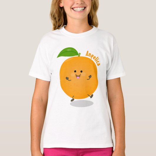 Niedlich tanzende Orangenzitrusfrüchte T-Shirt (Vorderseite)