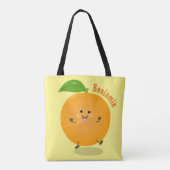 Niedlich tanzende Orangenzitrusfrüchte Tasche (Rückseite)