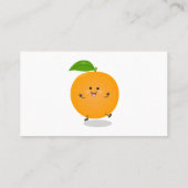 Niedlich tanzende Orangenzitrusfrüchte Visitenkarte (Rückseite)
