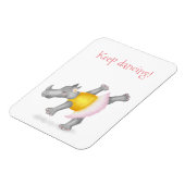 Niedlich tanzender Rhino-Magnet Magnet (Linke Seite)