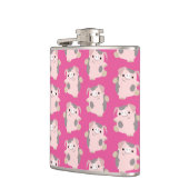 Niedlich Tanzflasche Cartoon Pig Wiederholung Must Flachmann (Links)