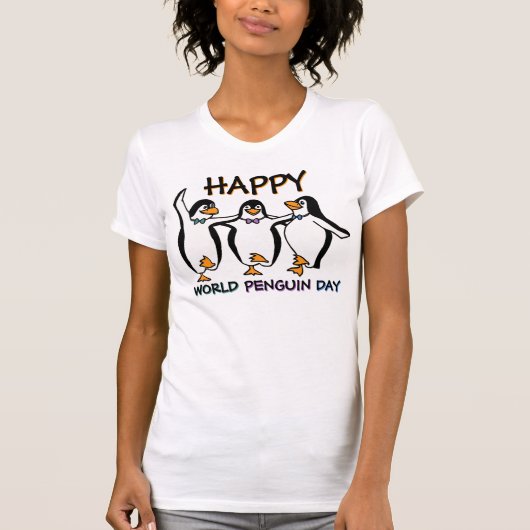 Niedlich Tanzpinguine T-Shirt (Vorderseite)