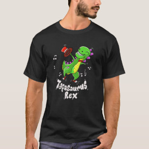 Niedlich Tapasaurus Rex Funny Gestochen Dance Dino T-Shirt