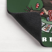 Niedlich Tasmanian Devil Royal Flush Poker Cartoon Mousepad (Ecke)