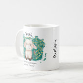 Niedlich Taurus Bull Watercolor Zodiac Monogram Kaffeetasse (Vorderseite Links)