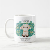 Niedlich Taurus Bull Watercolor Zodiac Monogram Kaffeetasse (Links)