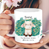 Niedlich Taurus Bull Watercolor Zodiac Monogram Kaffeetasse