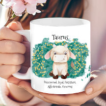 Niedlich Taurus Bull Watercolor Zodiac Monogram