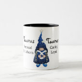 Niedlich Taurus Gnome Zodiac Sign Zweifarbige Tasse (Mittel)